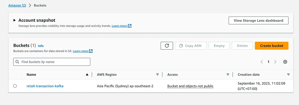 Screenshot: Amazon S3 Configuration